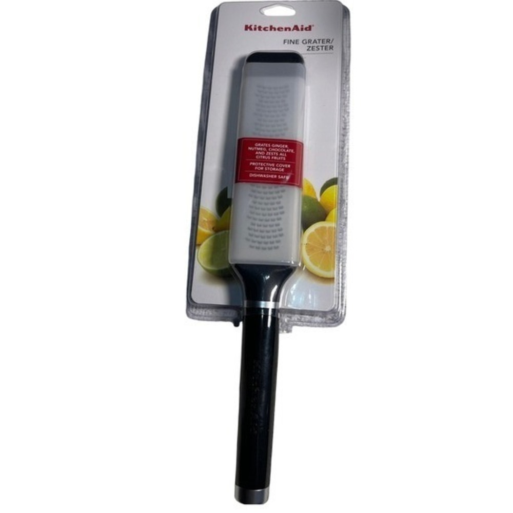 KitchenAid Grater Fine/Zester with Protective Cover Dishwasher Safe Black